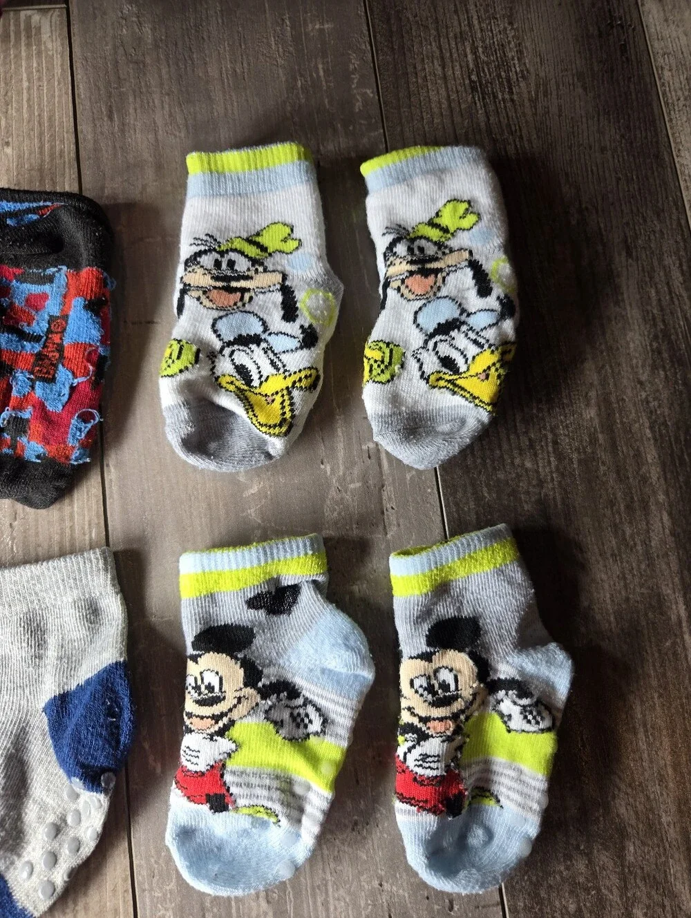 Disney Kids Character Socks Bundle – Infant Size – 6 Pairs